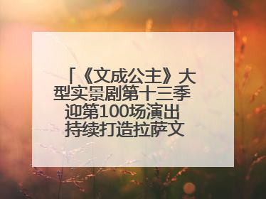 《文成公主》大型实景剧第十三季迎第100场演出 持续打造拉萨文旅新场景