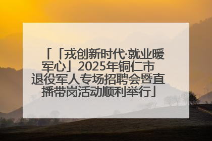 「戎创新时代·就业暖军心」2025年铜仁市退役军人专场招聘会暨直播带岗活动顺利举行