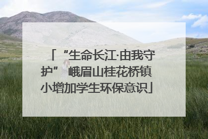 “生命长江·由我守护” 峨眉山桂花桥镇小增加学生环保意识