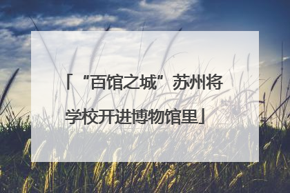 “百馆之城”苏州将学校开进博物馆里