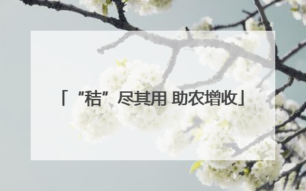 “秸”尽其用 助农增收