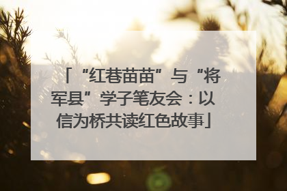 “红巷苗苗”与“将军县”学子笔友会：以信为桥共读红色故事