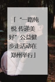 “一路纯悦 传递美好”公益健步走活动在郑州举行