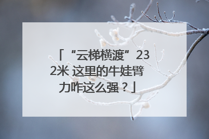 “云梯横渡”232米 这里的牛娃臂力咋这么强？