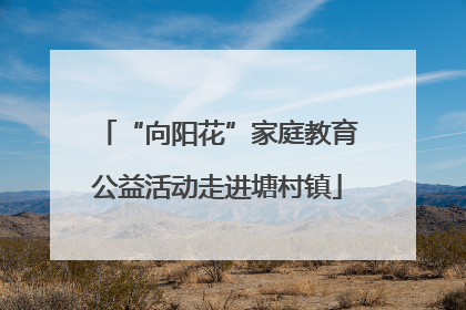 “向阳花”家庭教育公益活动走进塘村镇