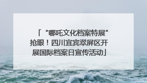 “哪吒文化档案特展”抢眼！四川宜宾翠屏区开展国际档案日宣传活动