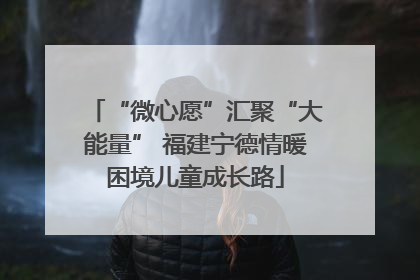 “微心愿”汇聚“大能量” 福建宁德情暖困境儿童成长路