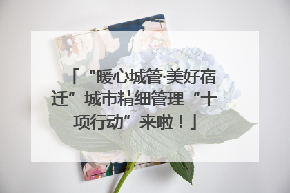 “暖心城管·美好宿迁”城市精细管理“十项行动”来啦！