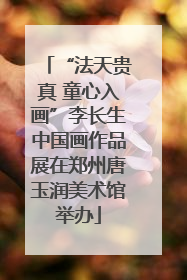 “法天贵真 童心入画”李长生中国画作品展在郑州唐玉润美术馆举办