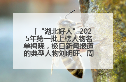 “湖北好人”2025年第一批上榜人物名单揭晓，极目新闻报道的典型人物刘明旺、周亮亮榜上有名