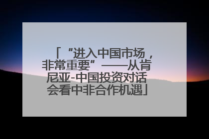 “进入中国市场，非常重要”——从肯尼亚-中国投资对话会看中非合作机遇