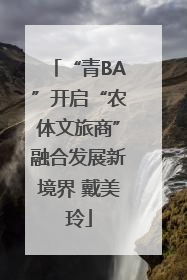 “青BA”开启“农体文旅商”融合发展新境界 戴美玲