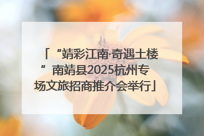 “靖彩江南·奇遇土楼”南靖县2025杭州专场文旅招商推介会举行