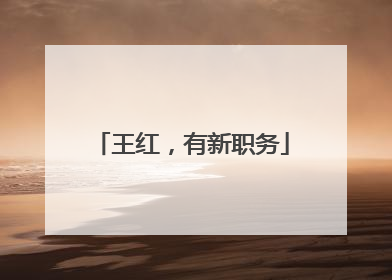 王红，有新职务