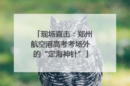现场直击：郑州航空港高考考场外的“定海神针”