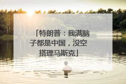 特朗普：我满脑子都是中国，没空搭理马斯克