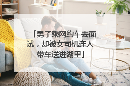 男子乘网约车去面试，却被女司机连人带车送进湖里