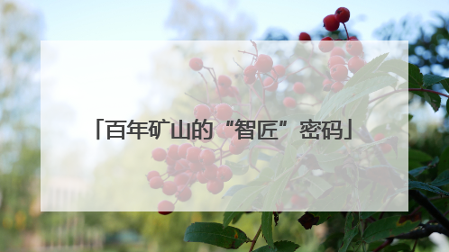 百年矿山的“智匠”密码