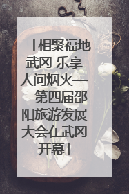 相聚福地武冈 乐享人间烟火——第四届邵阳旅游发展大会在武冈开幕