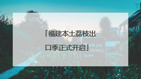 福建本土荔枝出口季正式开启