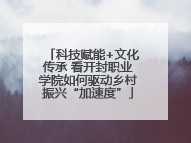 科技赋能+文化传承 看开封职业学院如何驱动乡村振兴“加速度”