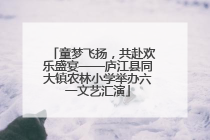 童梦飞扬，共赴欢乐盛宴——庐江县同大镇农林小学举办六一文艺汇演
