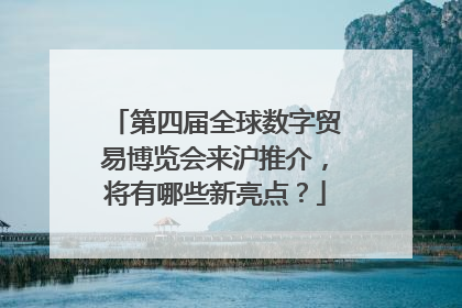 第四届全球数字贸易博览会来沪推介，将有哪些新亮点？