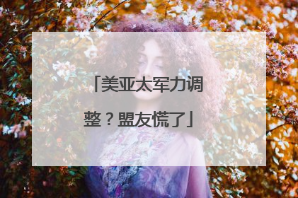 美亚太军力调整？盟友慌了