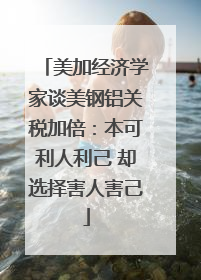美加经济学家谈美钢铝关税加倍：本可利人利己 却选择害人害己