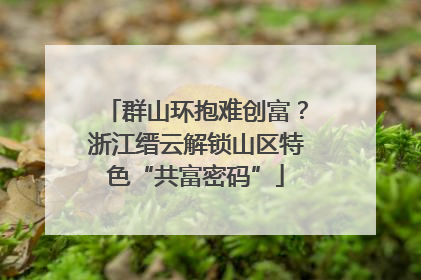 群山环抱难创富？浙江缙云解锁山区特色“共富密码”