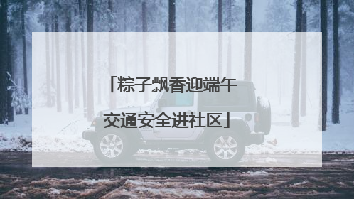 粽子飘香迎端午 交通安全进社区