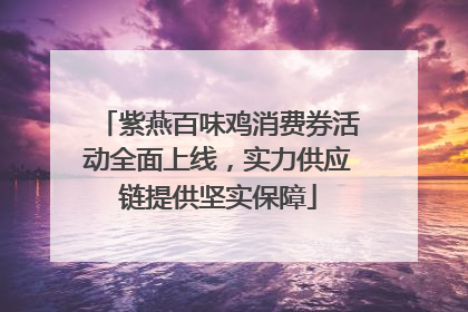 紫燕百味鸡消费券活动全面上线，实力供应链提供坚实保障
