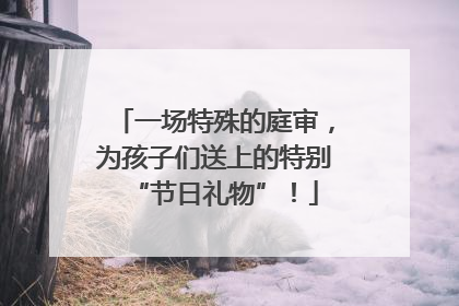 一场特殊的庭审，为孩子们送上的特别“节日礼物”！
