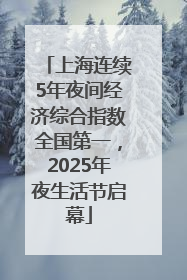 上海连续5年夜间经济综合指数全国第一，2025年夜生活节启幕