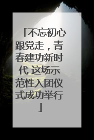 不忘初心跟党走，青春建功新时代 这场示范性入团仪式成功举行