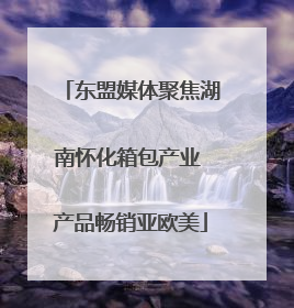东盟媒体聚焦湖南怀化箱包产业 产品畅销亚欧美