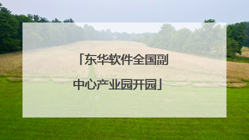 东华软件全国副中心产业园开园