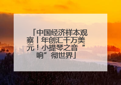 中国经济样本观察丨年创汇千万美元！小提琴之音“响”彻世界
