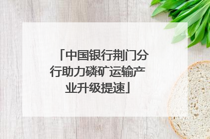 中国银行荆门分行助力磷矿运输产业升级提速