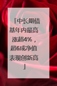 中长期债基年内最高涨超4%，超6成净值表现创新高