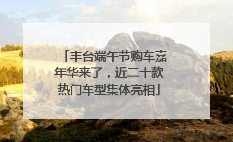 丰台端午节购车嘉年华来了，近二十款热门车型集体亮相