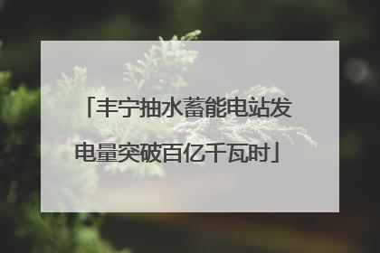 丰宁抽水蓄能电站发电量突破百亿千瓦时