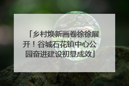 乡村焕新画卷徐徐展开！谷城石花镇中心公园奋进建设初显成效