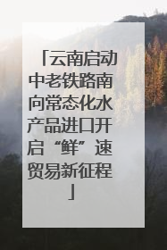 云南启动中老铁路南向常态化水产品进口开启“鲜”速贸易新征程