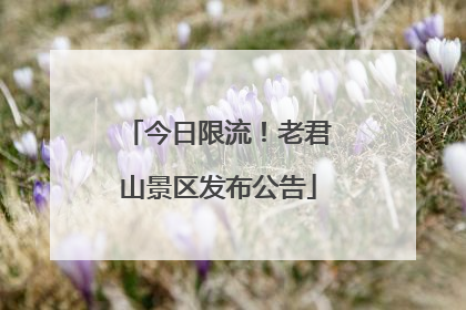 今日限流！老君山景区发布公告