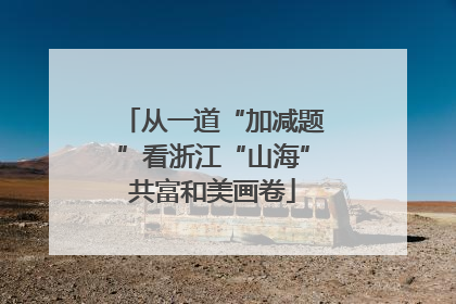 从一道“加减题”看浙江“山海”共富和美画卷