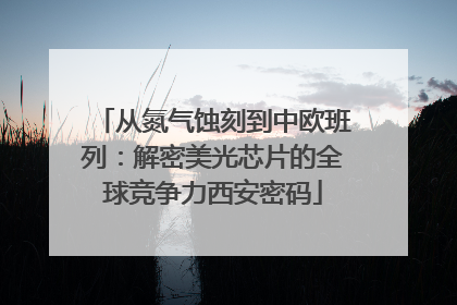从氮气蚀刻到中欧班列：解密美光芯片的全球竞争力西安密码