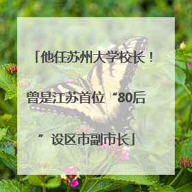 他任苏州大学校长！曾是江苏首位“80后”设区市副市长