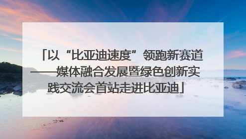 以“比亚迪速度”领跑新赛道——媒体融合发展暨绿色创新实践交流会首站走进比亚迪