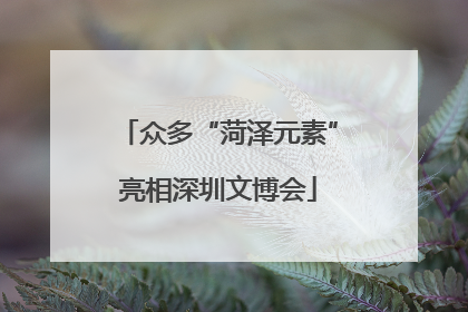 众多“菏泽元素”亮相深圳文博会